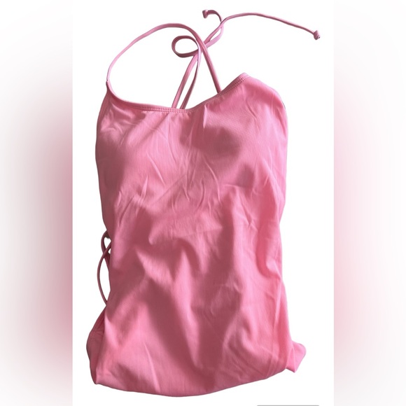 CASA DEL SOL BARBIECORE PINK CRISSCROSS OPEN BACK ONE PIECE SMALL NWT - Picture 8 of 8